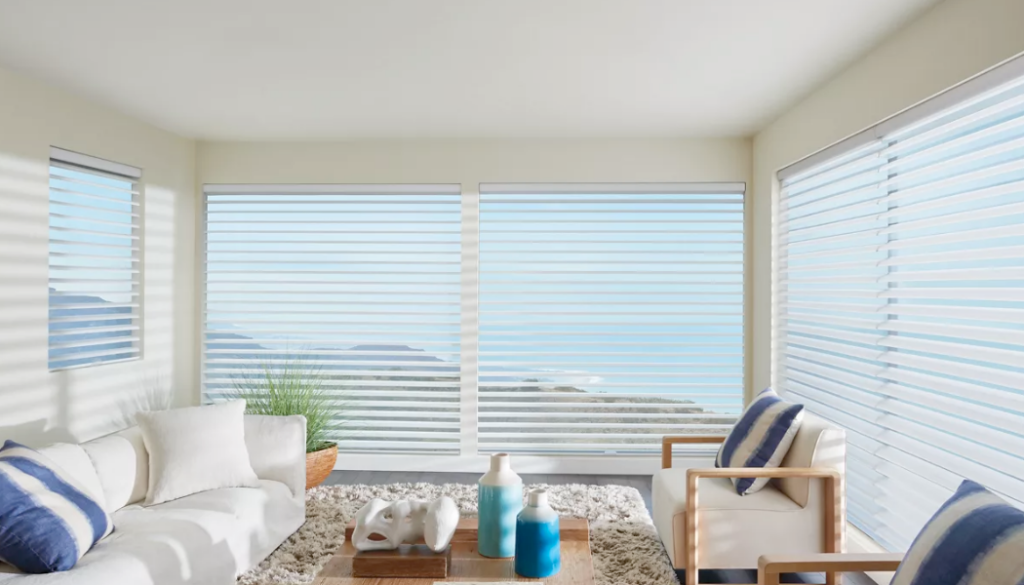 Silhouette® Sheer Shades coastal farmhouse window treatment